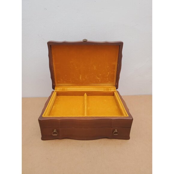 Vintage Gunther Mele 1970's wooden jewelry box. Jewellery . Vintage wooden - Picture 8 of 10